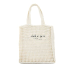 Prada crochet tote bag raffia white