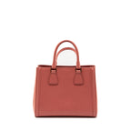 Prada top handle small tote bag saffiano calfskin pink GHW