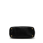 Prada double zip tote bag saffiano calfskin black GHW