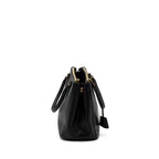 Prada double zip tote bag saffiano calfskin black GHW