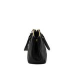 Prada double zip tote bag saffiano calfskin black GHW