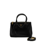 Prada double zip tote bag saffiano calfskin black GHW