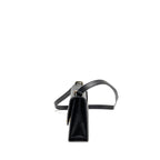 Prada Saffiano Leather Flap Shoulder Bag Calfskin Black GHW