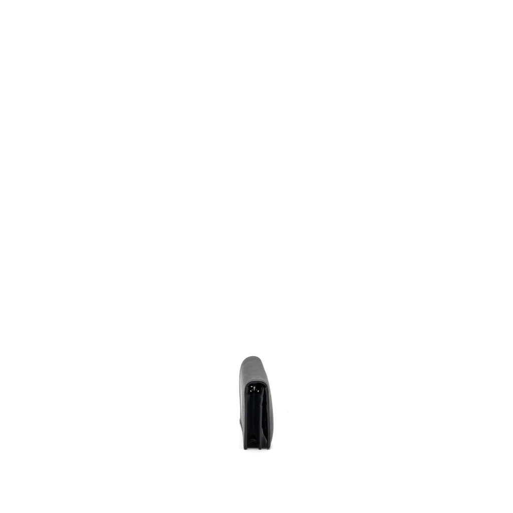 Prada saffiano wallet calfskin black SHW