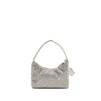 Prada Re-Edition Satin Crystal Mini Bag Silver SHW