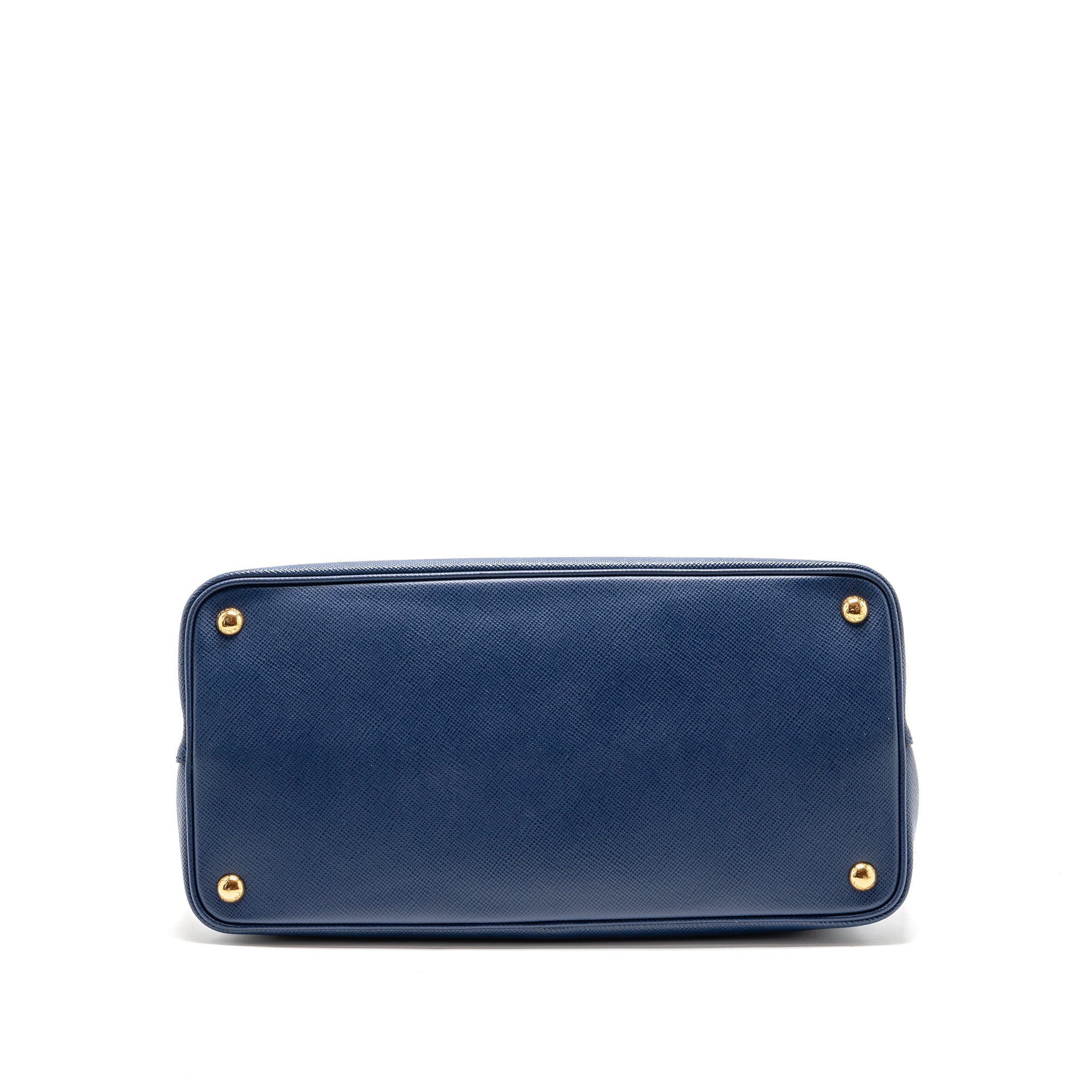 Prada Saffiano Cuir Double Bag Saffiano Leather Blue/Red GHW