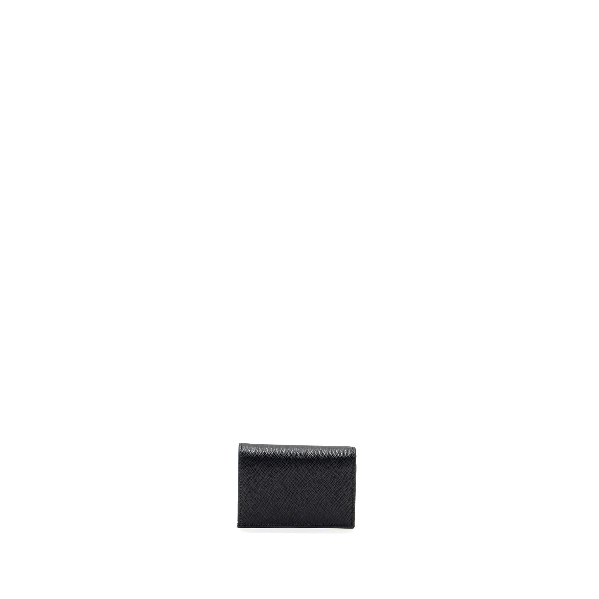 Prada saffiano wallet calfskin black SHW