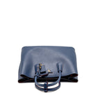Prada Saffiano Cuir Double Bag Saffiano Leather Blue/Red GHW