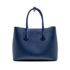 Prada Saffiano Cuir Double Bag Saffiano Leather Blue/Red GHW