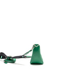 Prada Triangle Shoulder Bag Leather Green SHW