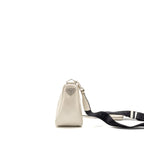 Prada Triangle Shoulder Bag Leather White SHW