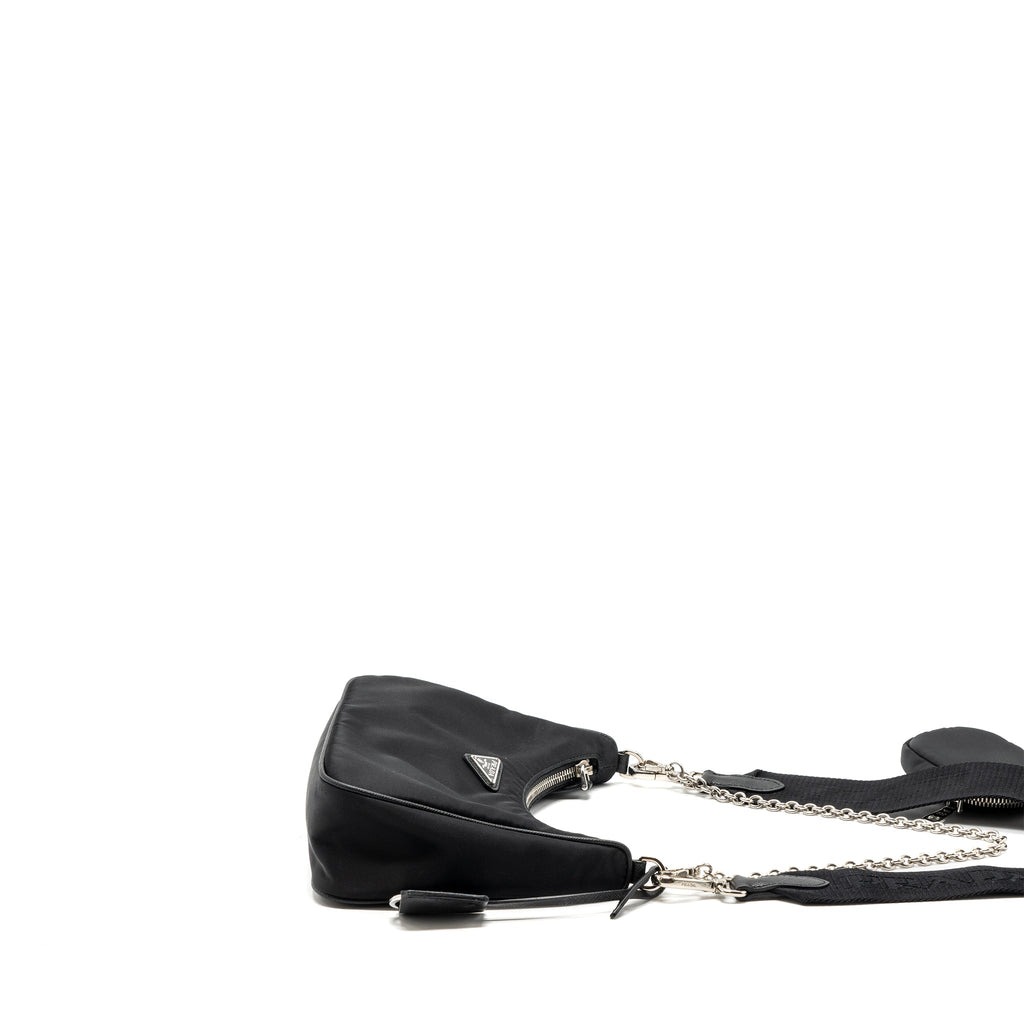 Prada re-edition 2005 re-nylon bag black SHW