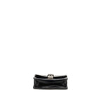 Prada Electra City Flap Bag Calfskin Black/Red SHW