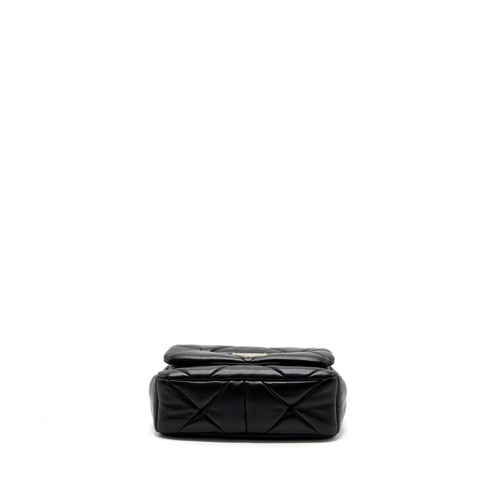 Prada Pattina in Pelle Nappa Patch Black GHW