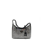 Prada Re-Edition 2000 Mini-Bag Satin/Crystal Black SHW