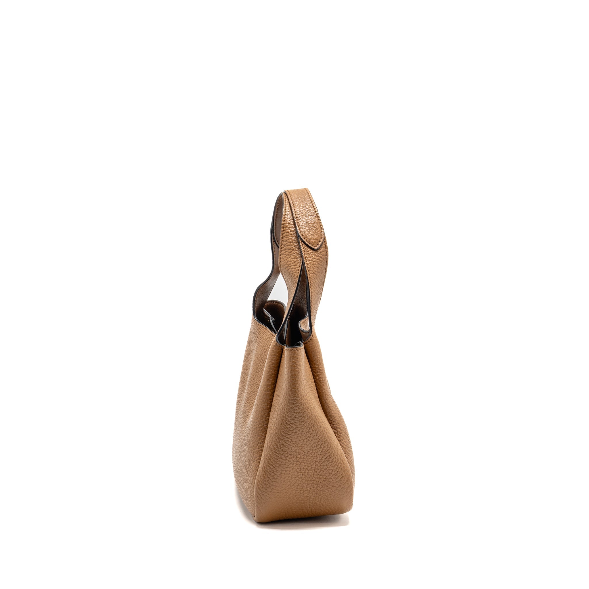 Prada Mini Leather Handbag Calfskin Caramel SHW