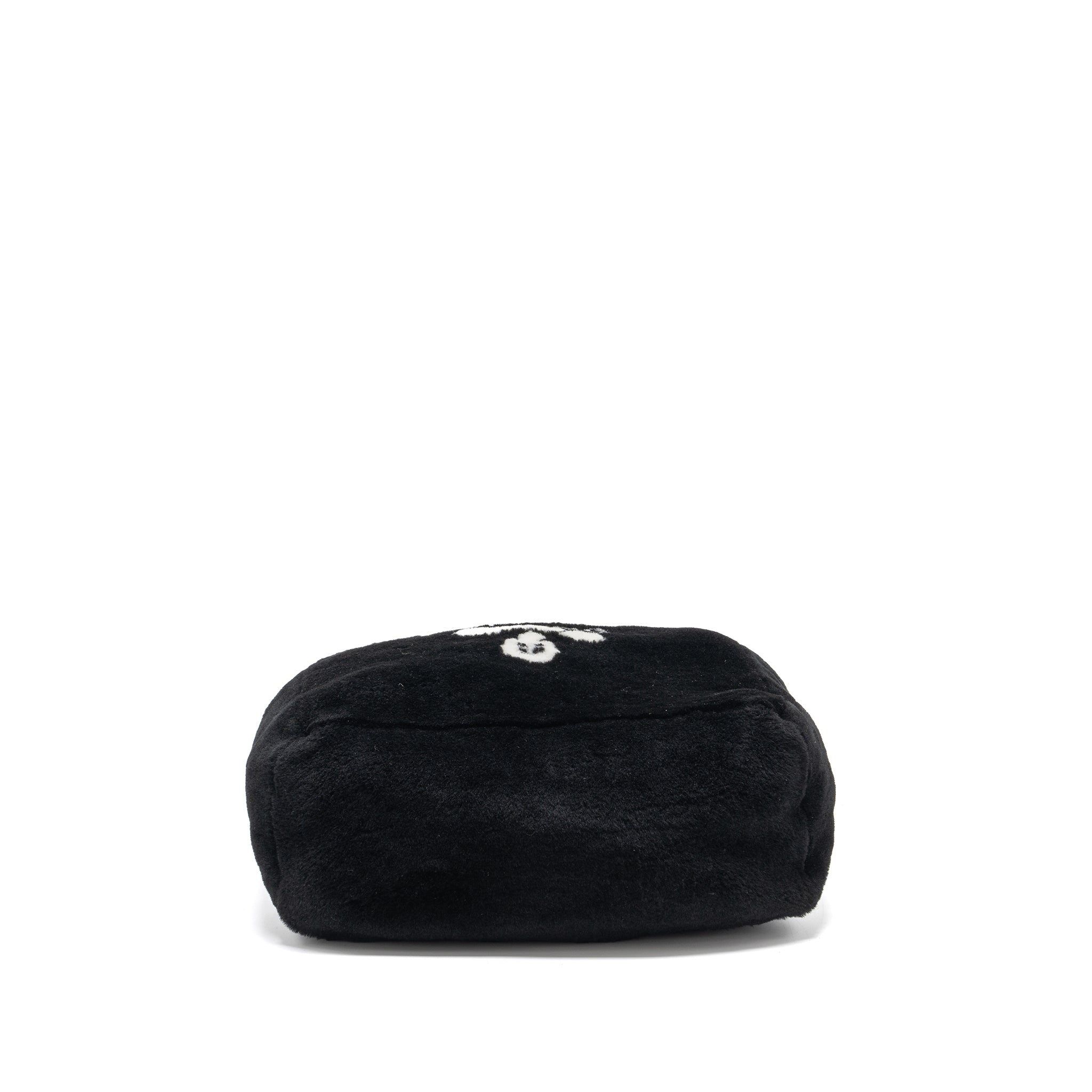 Prada Medium Tote Bag Shearling Black SHW