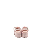 Prada Size 38 Rubber Monolith Logo Patch Sandals Pink