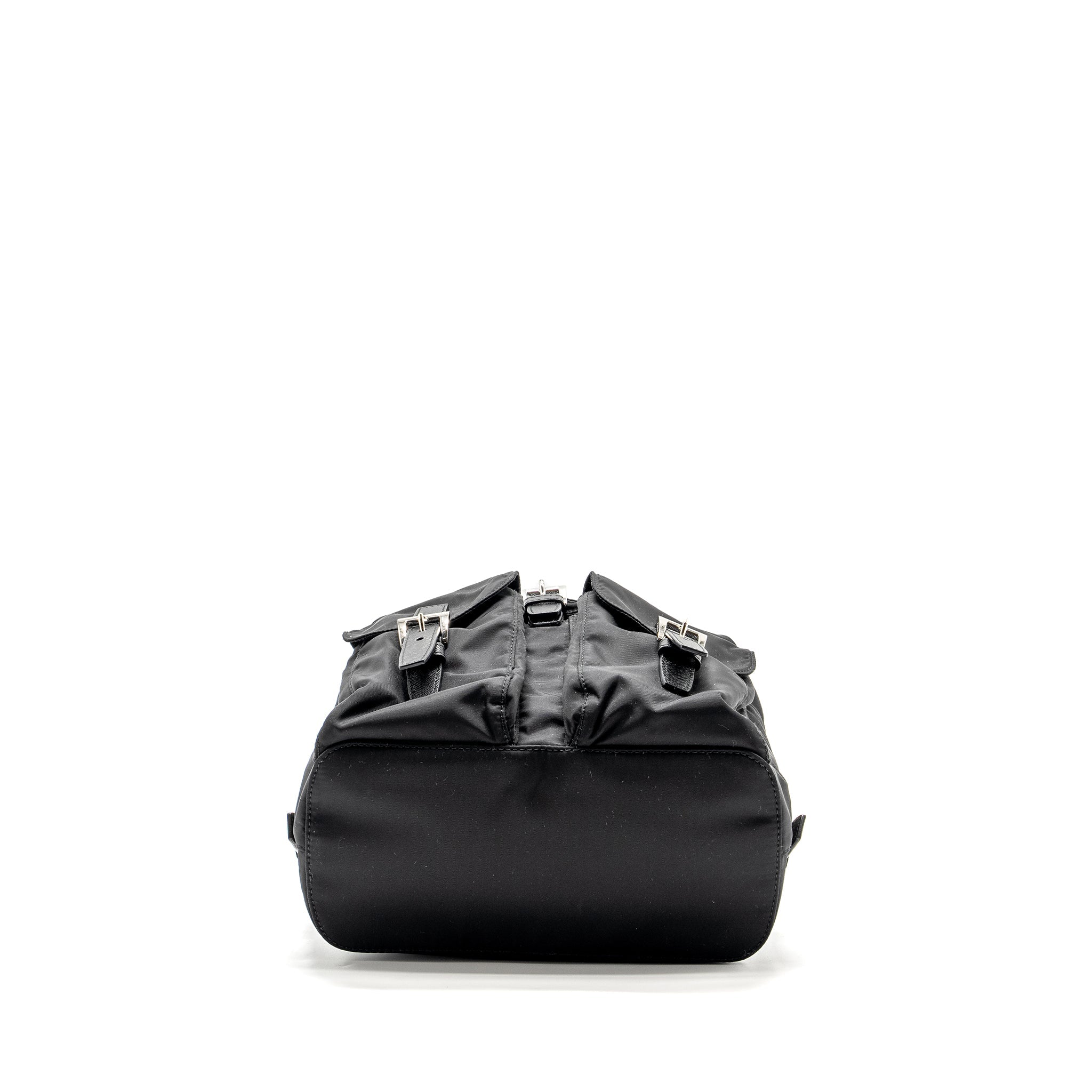 PRADA Small Re-Nylon Backpack Black SHW