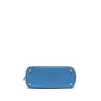 Prada Medium Galleria Saffiano Bag Leather Blue SHW