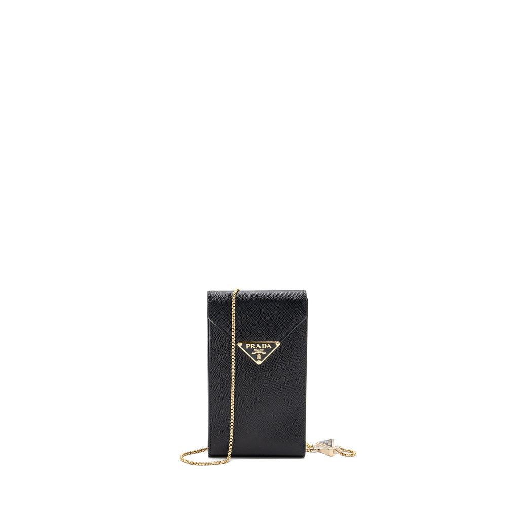 Prada Mini Bag Saffiano Leather Black GHW