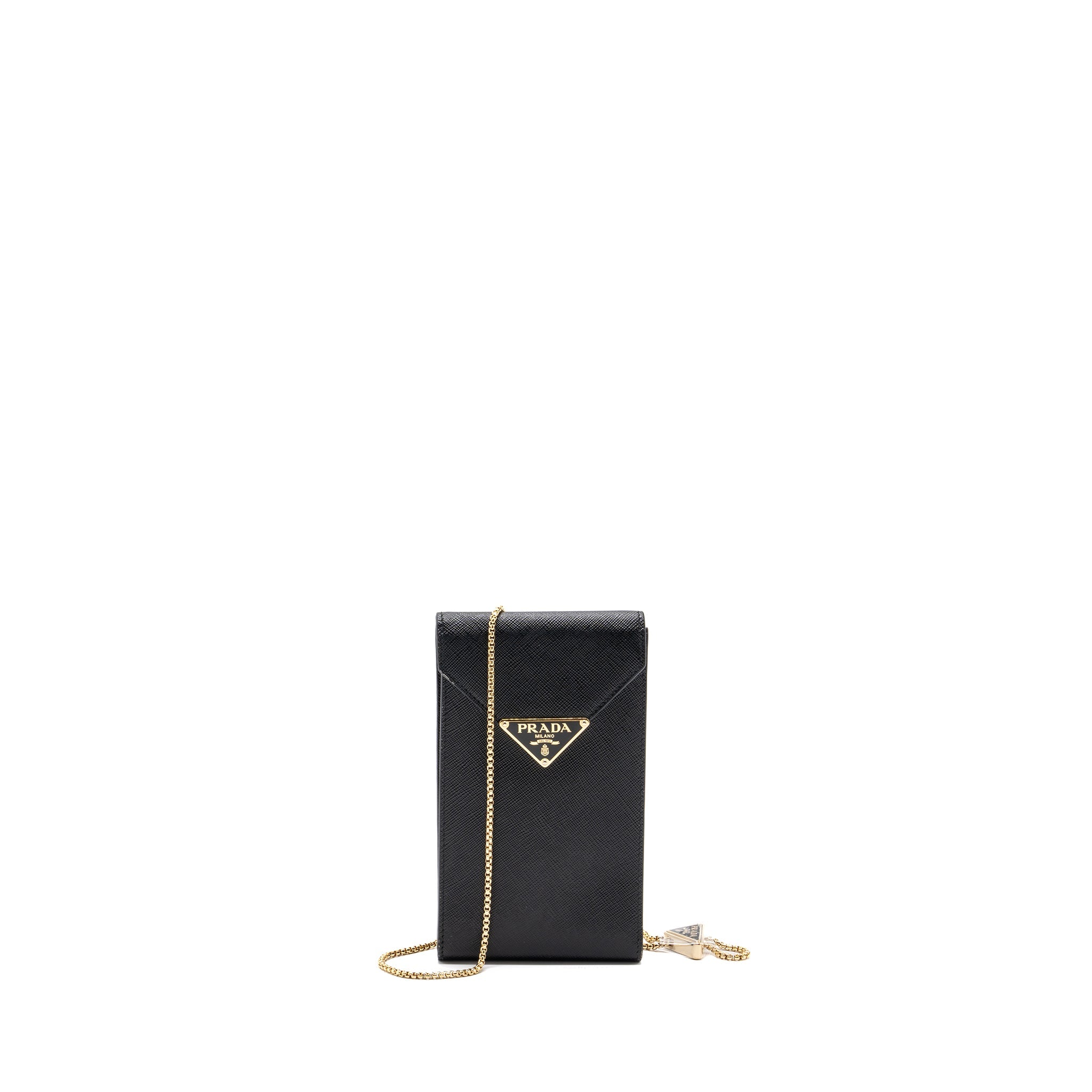 Prada Mini Bag Saffiano Leather Black GHW