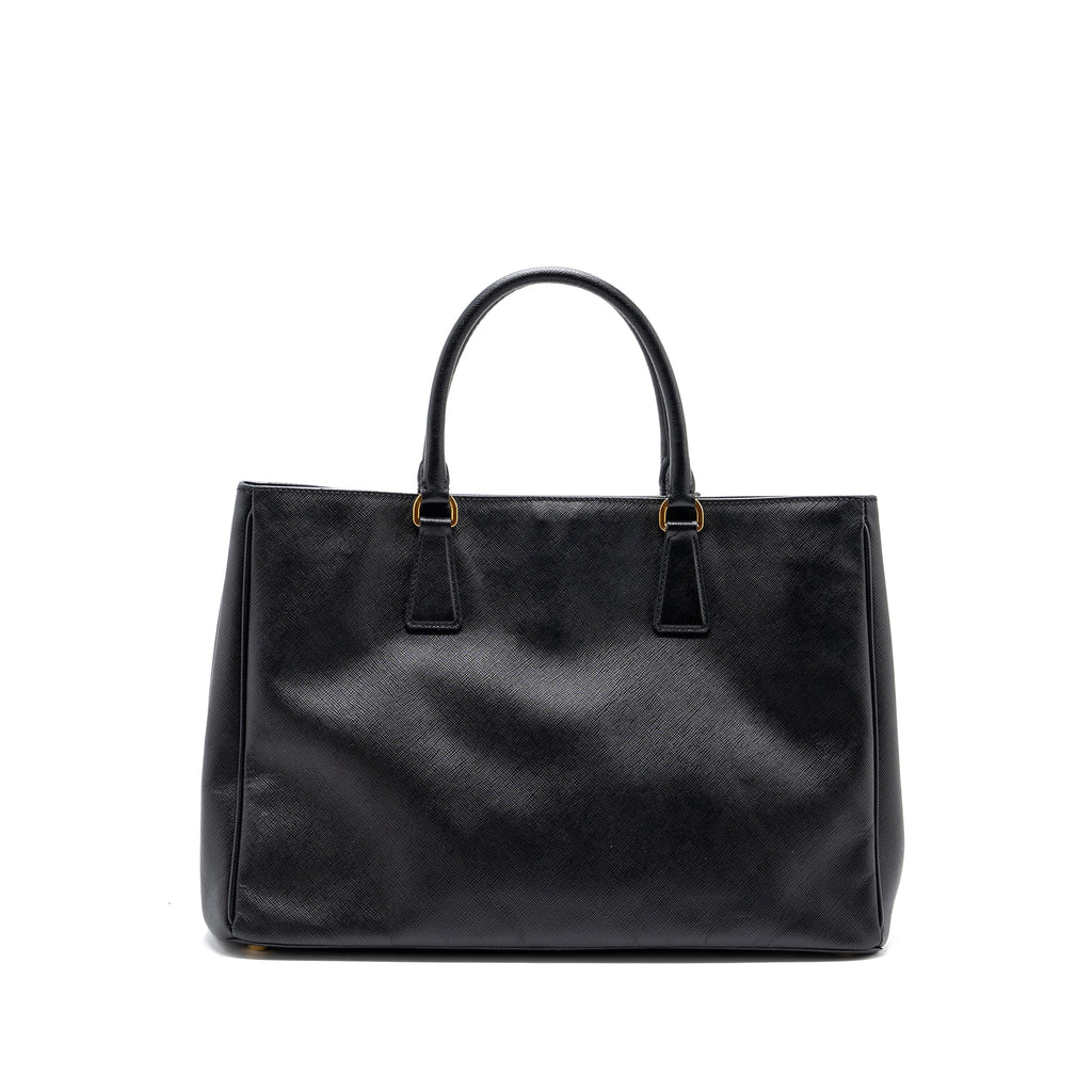 Prada large tote bag saffiano calfskin black GHW