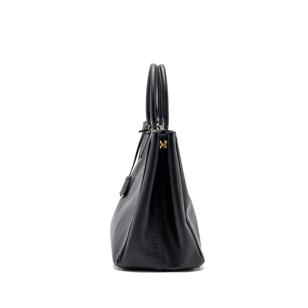 Prada large tote bag saffiano calfskin black GHW