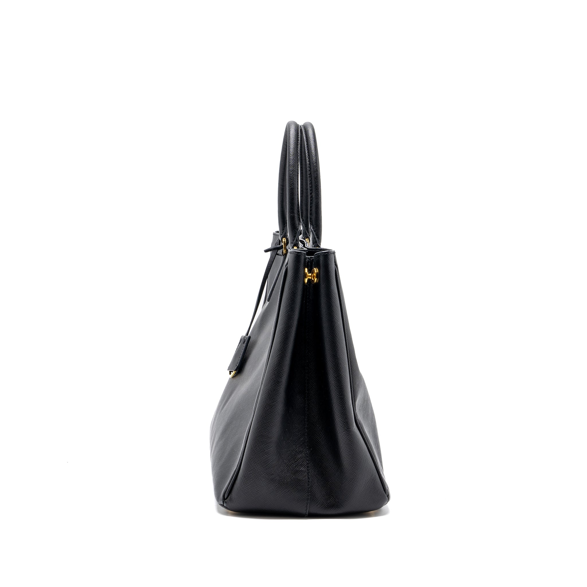 Prada large tote bag saffiano calfskin black GHW