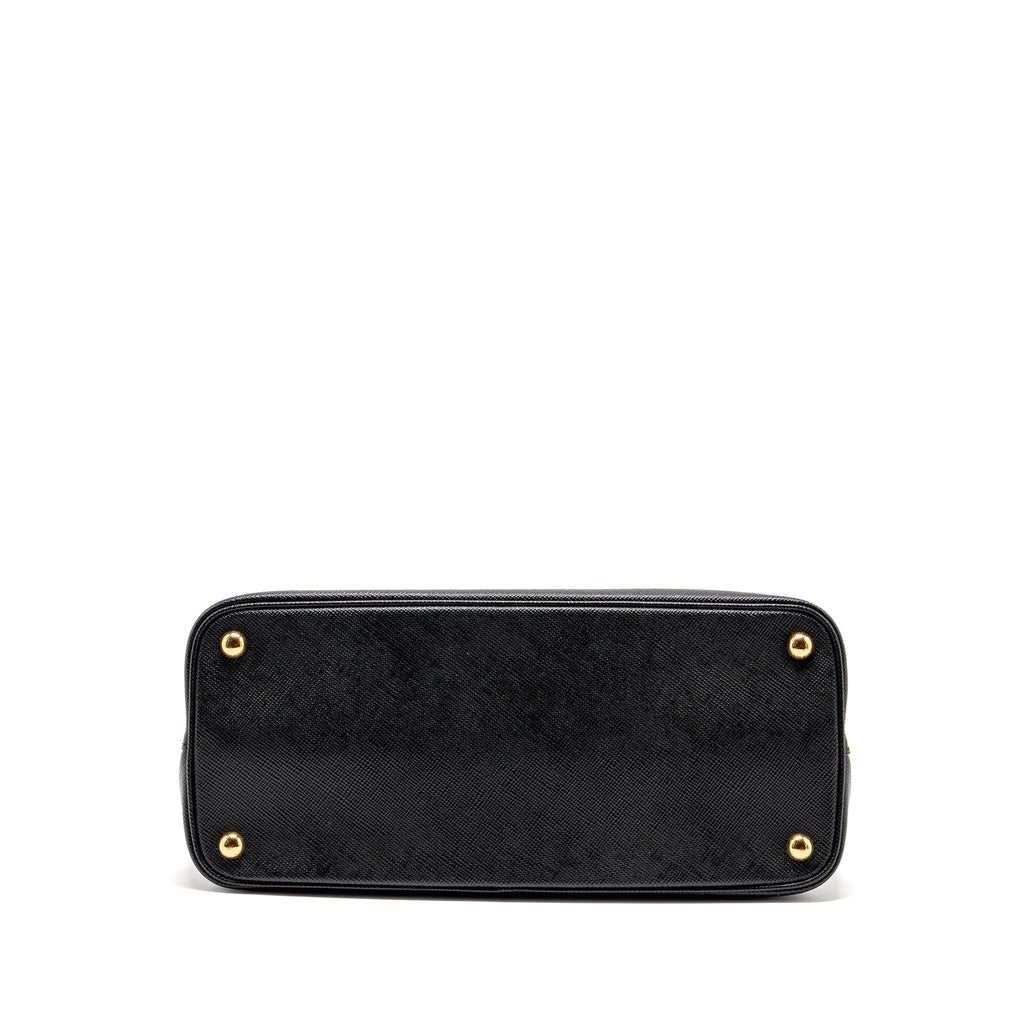 Prada double bag Saffiano calfskin black GHW