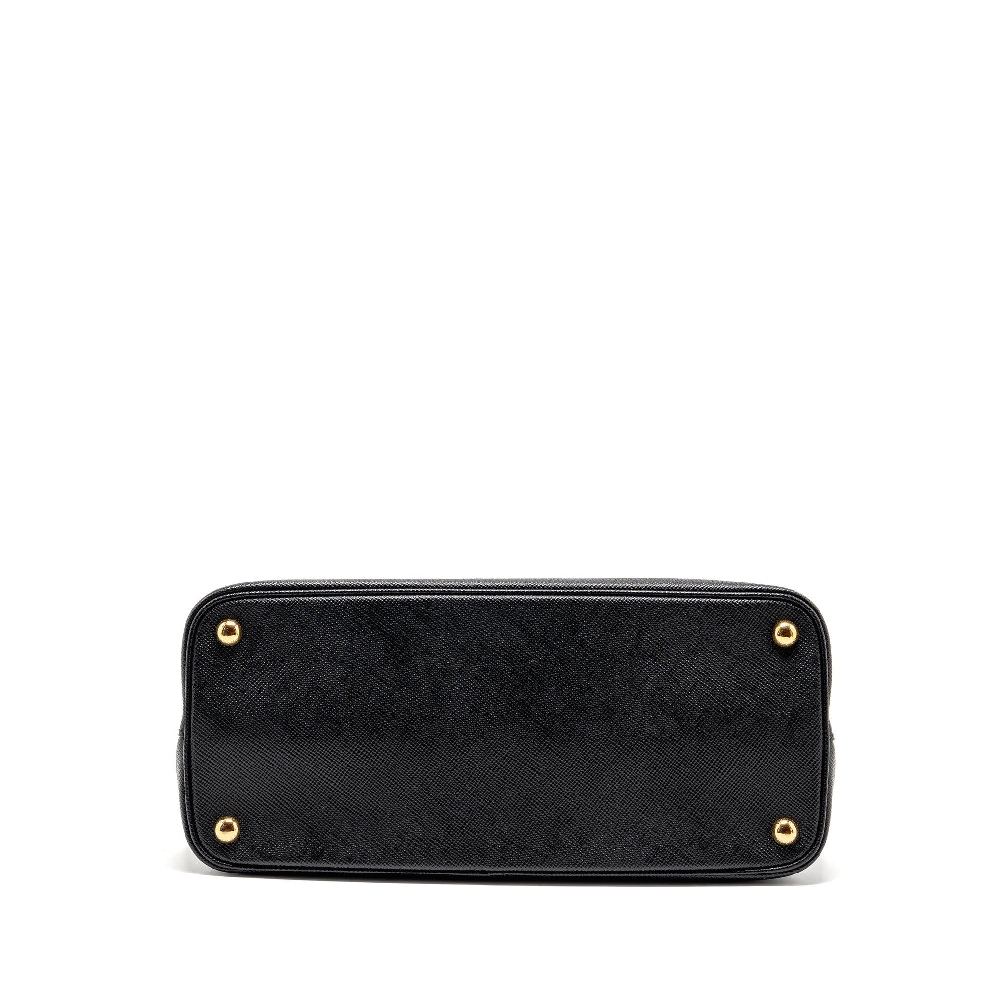Prada double bag Saffiano calfskin black GHW