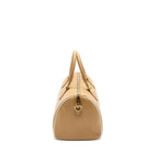Prada Boston tote bag calfskin leather beige GHW