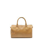 Prada Boston tote bag calfskin leather beige GHW