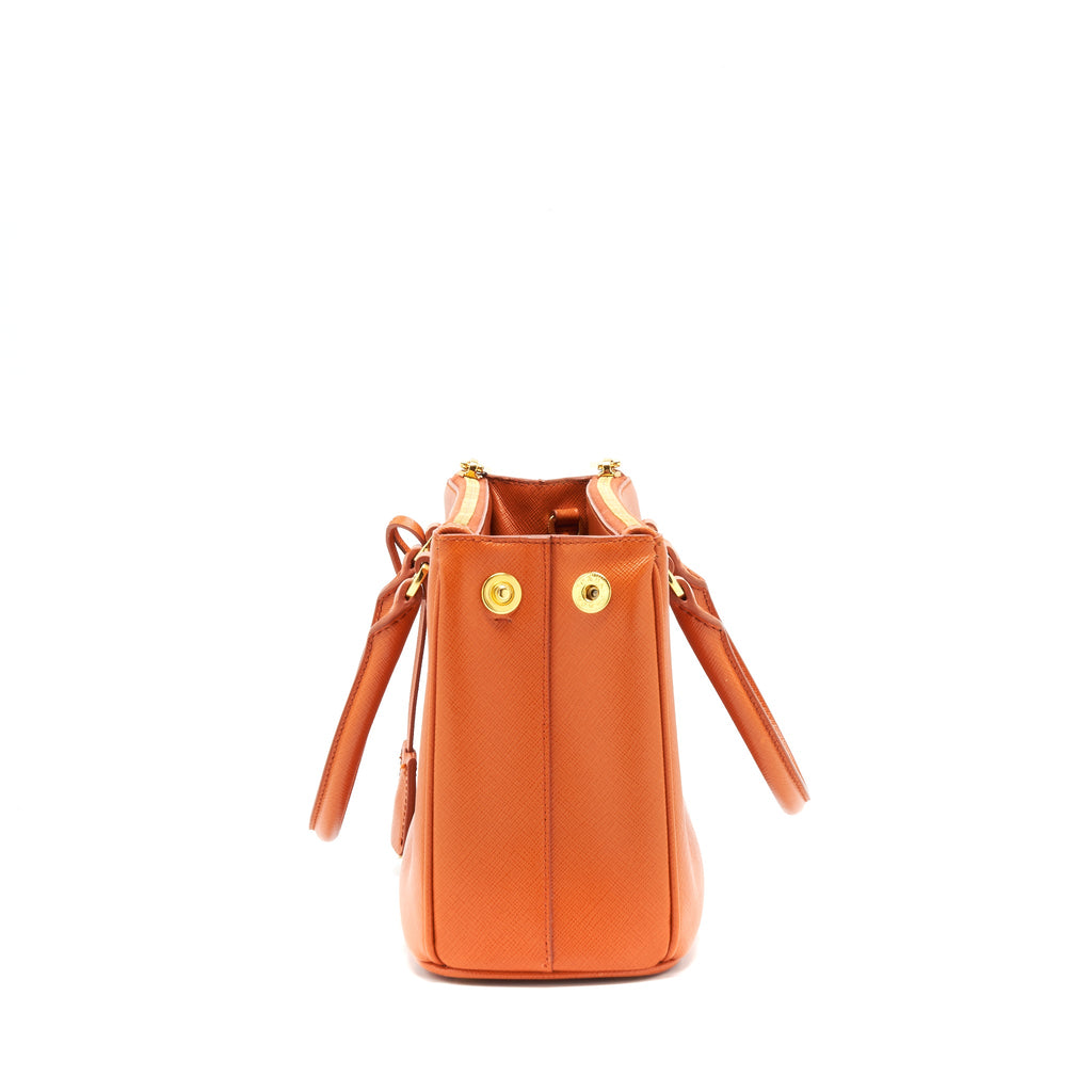 Prada Saffiano Tote Bag Papaya GHW