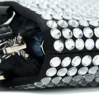 Prada Crystal Satin Handbag With Crystal Black SHW