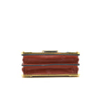 Prada Leather Cashier Bag burgundy/ Black GHW