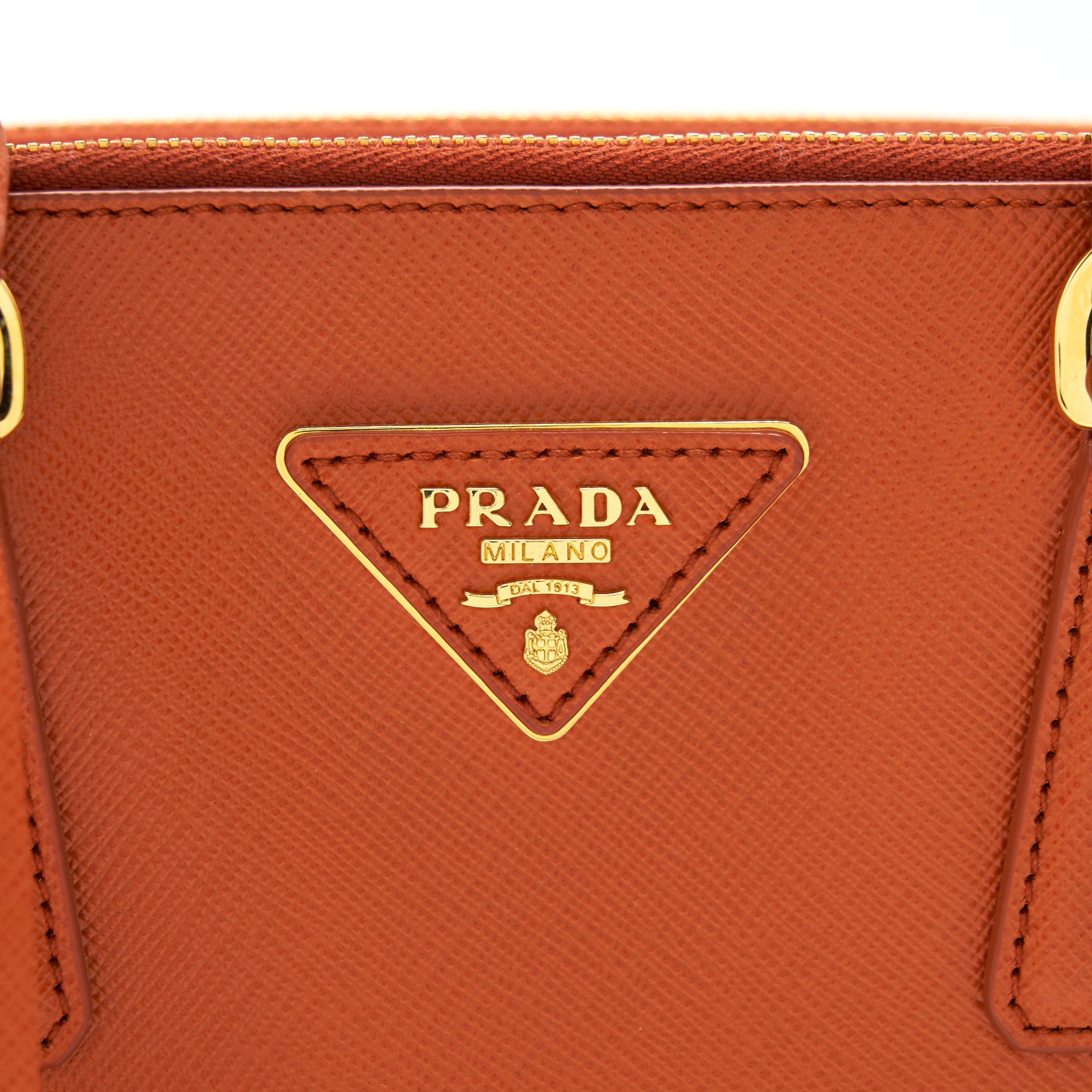 Prada Saffiano Tote Bag Papaya GHW
