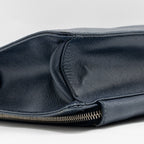 Prada Saffiano Travel Briefcase Calfskin Dark Blue SHW