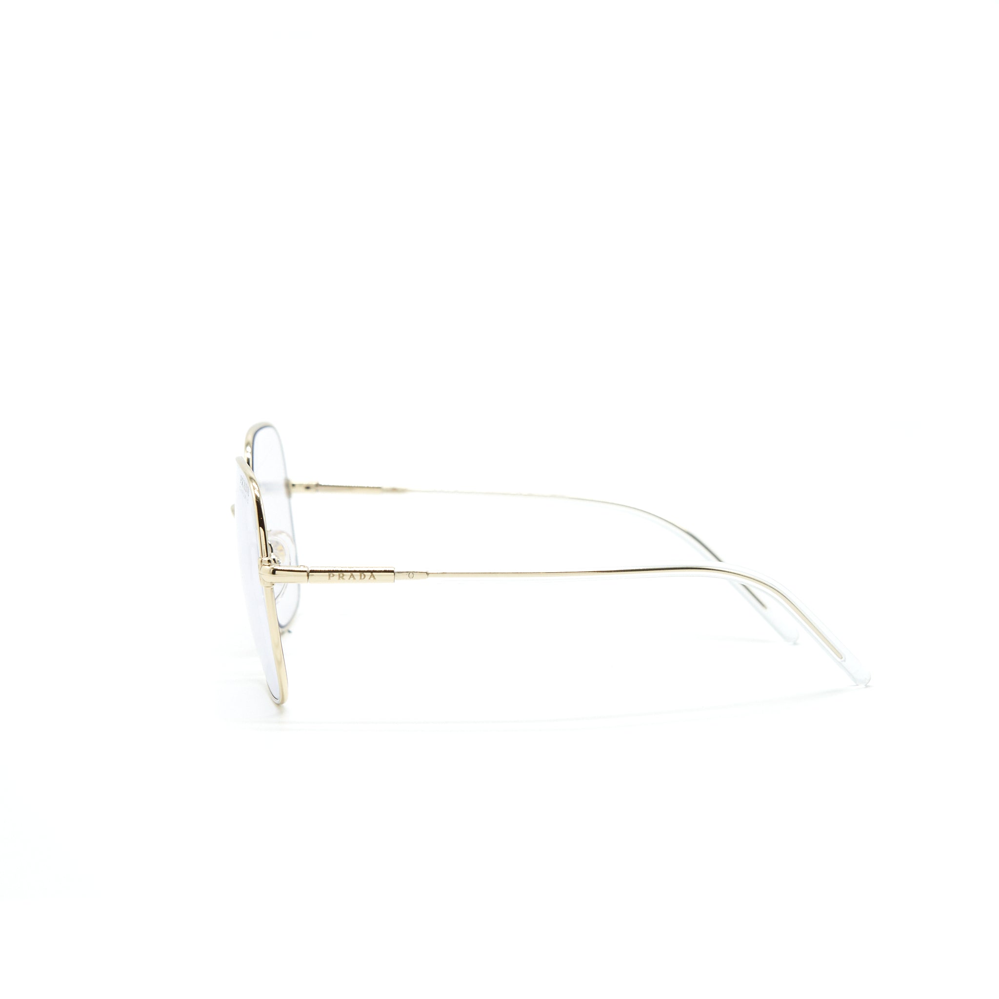Prada Frame Glasses Silver Tone