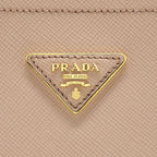Prada Saffiano Panier Bag Cipria/ Nero GHW