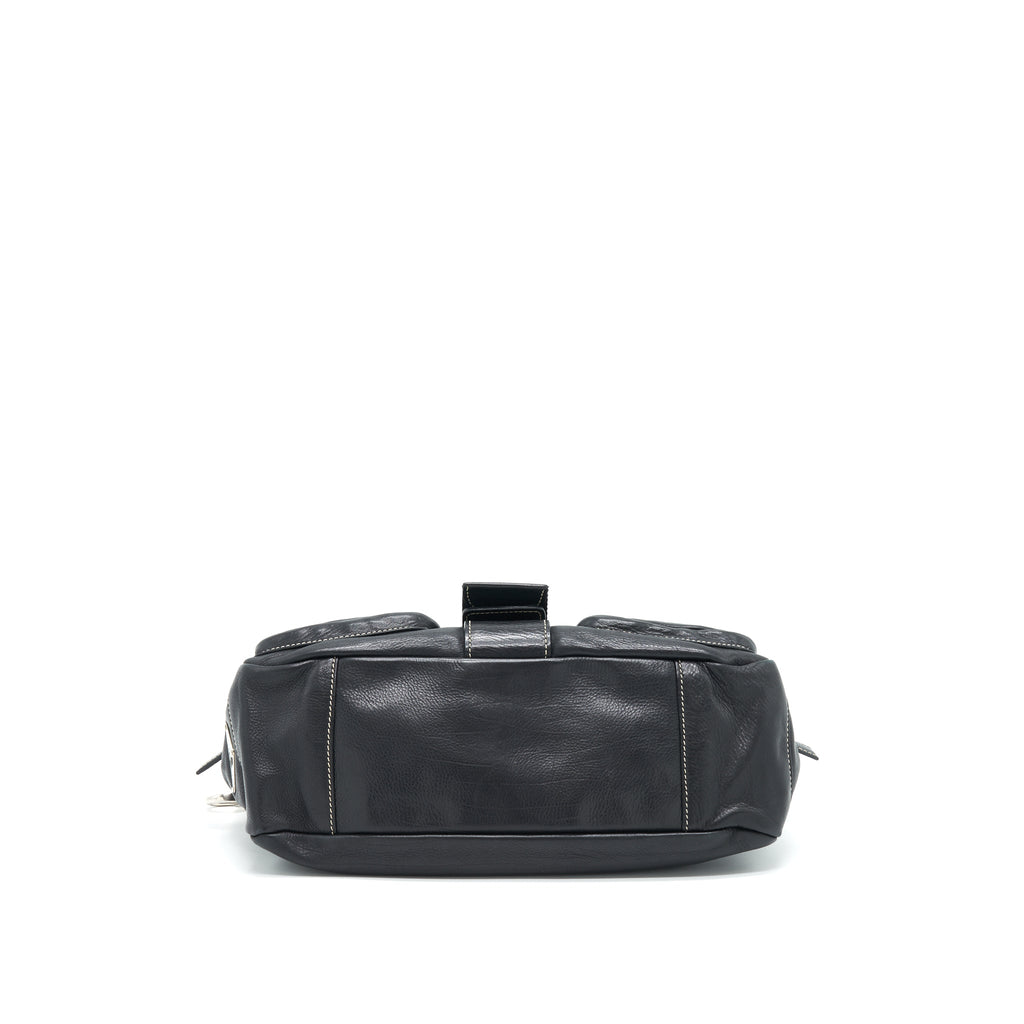 PRADA Long Shoulder Bag in Black SHW