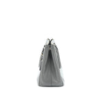 Prada Double Zip Tote Bag Saffiano Calfskin Multicolour Grey SHW