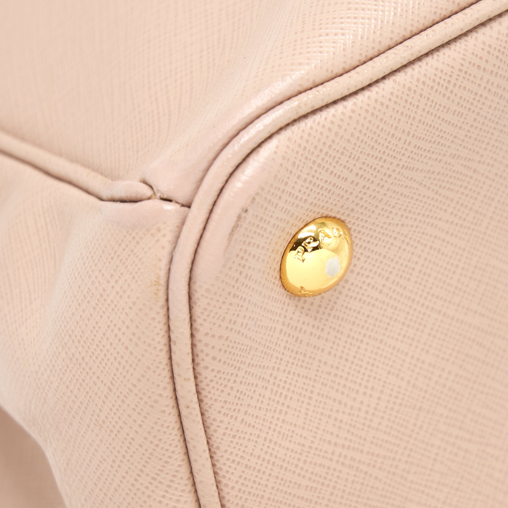 Prada Saffiano Tote Bag Beige GHW