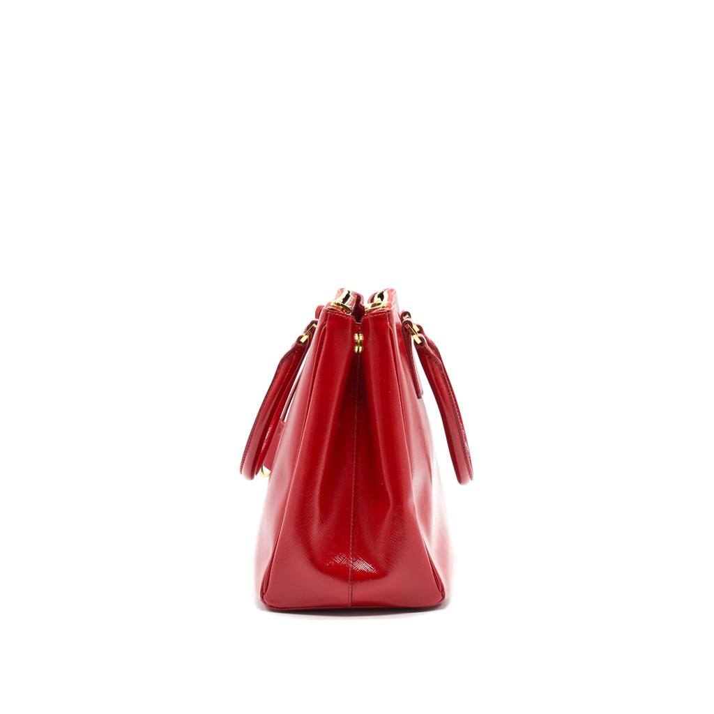 PRADA Saffiano Leather Medium in Red GHW