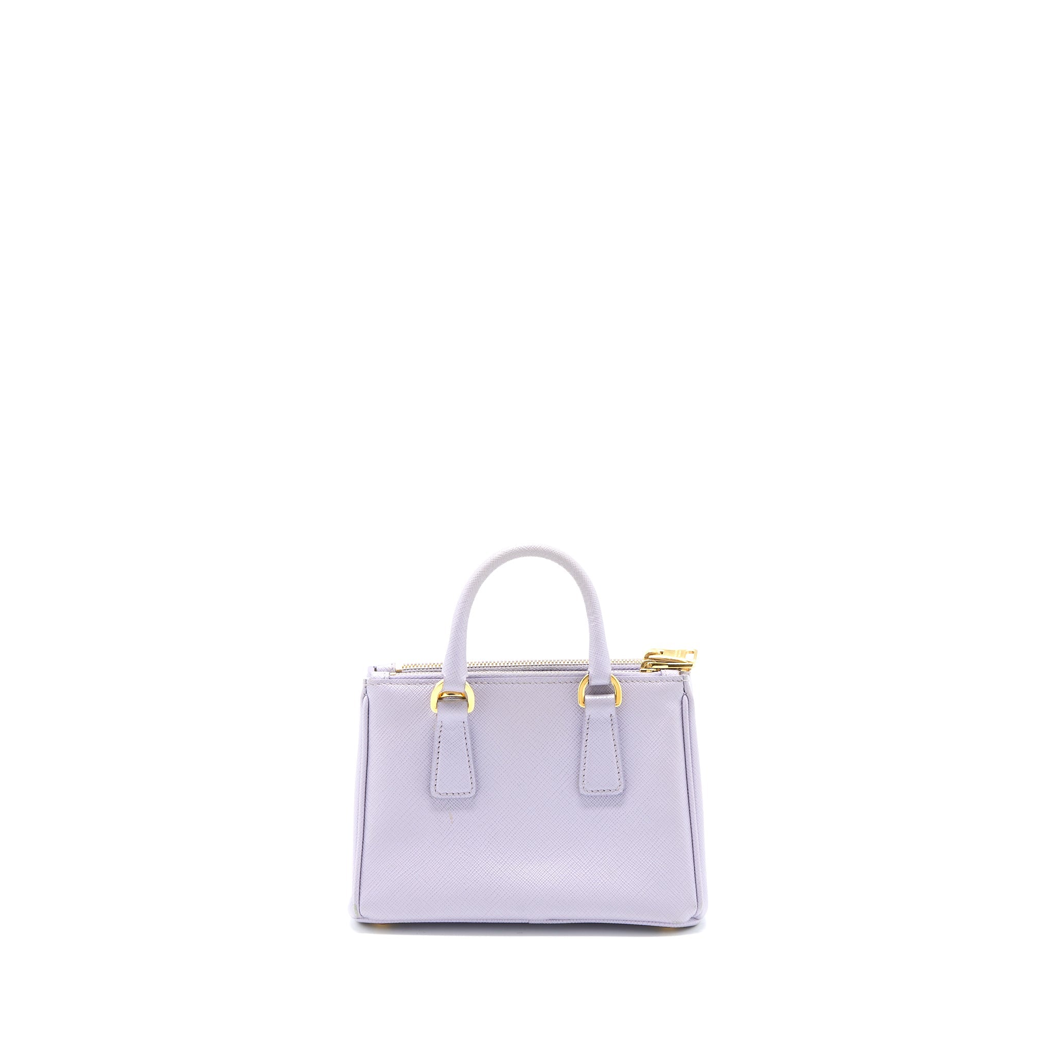 Prada Galleria Saffiano Mini Bag Leather Light Purple GHW