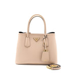 Prada Saffiano Cuir Tote Bag Calfskin Cammeo/Nero GHW