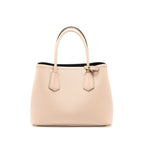 Prada Saffiano Cuir Tote Bag Calfskin Cammeo/Nero GHW