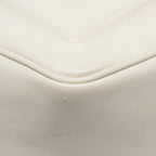 Prada Triangle Shoulder Bag Leather White SHW