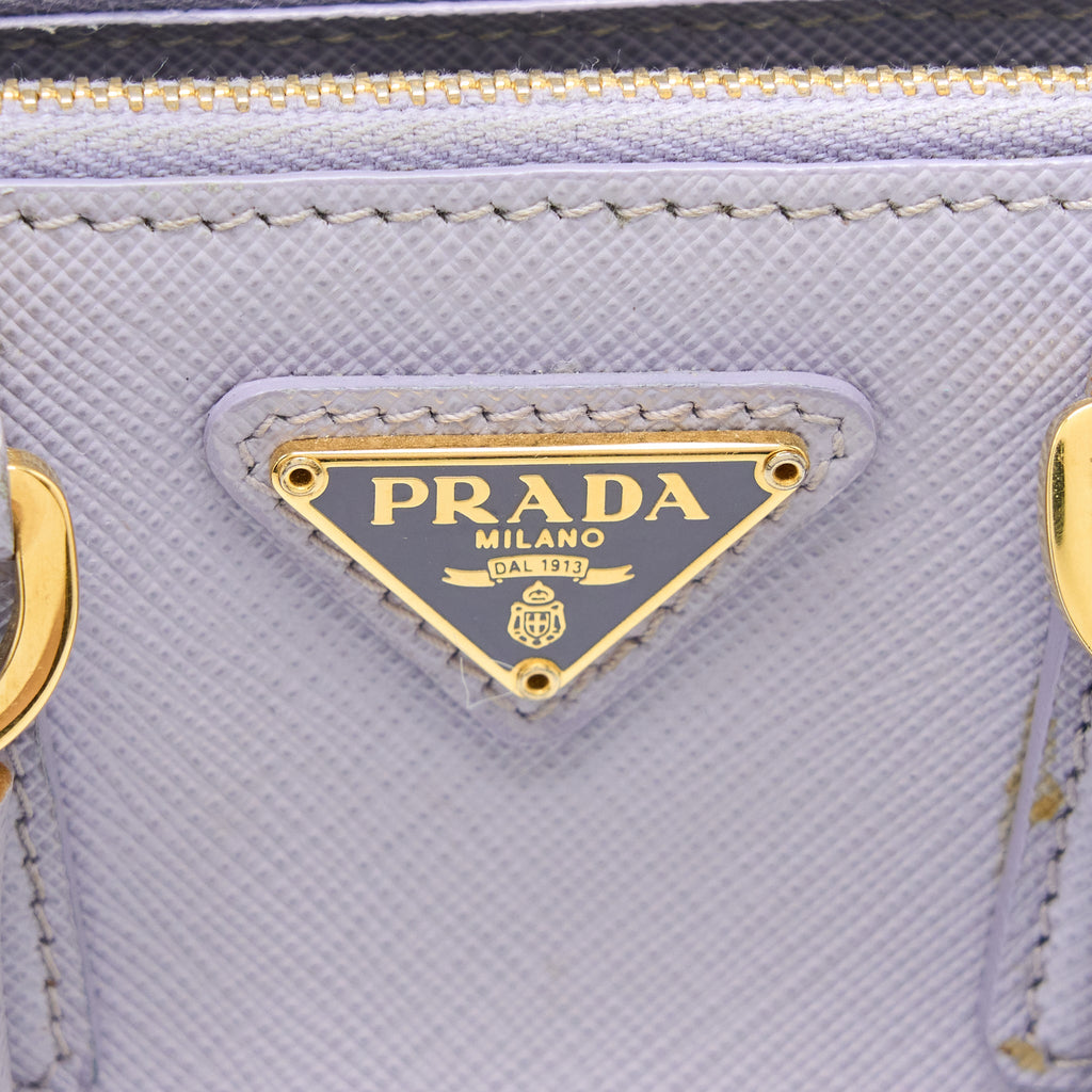 Prada Galleria Saffiano Mini Bag Leather Light Purple GHW