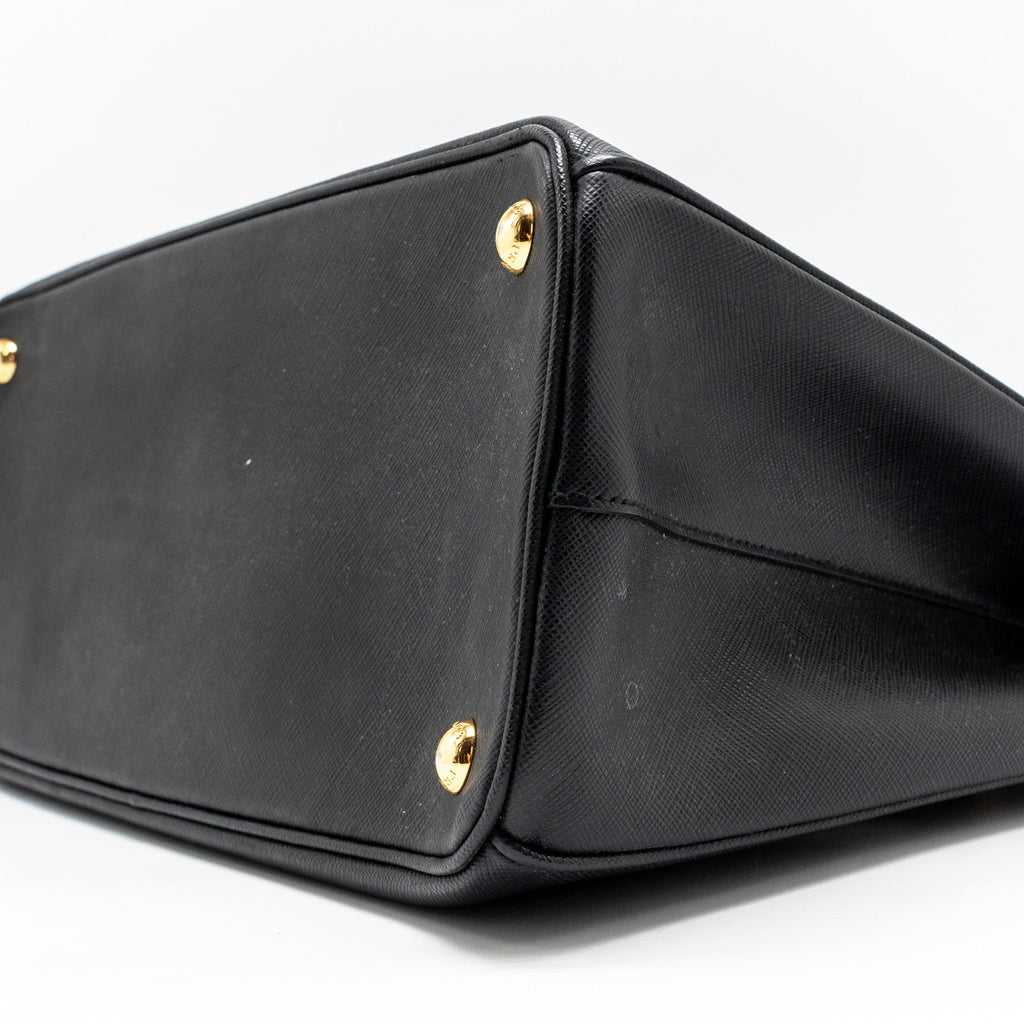 Prada Large Saffiano Tote Bag Galleria Saffiano Leather Black GHW